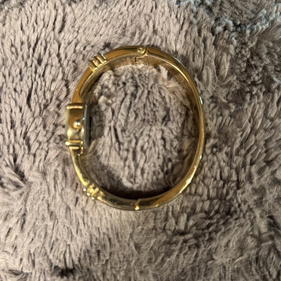 Women’s Goldtone “Golden”  Brand Cuff Watch Stainless Steel Japan Movement - Picture 2 of 7